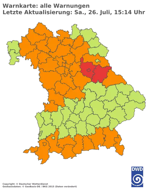 Aktuelle Wetterwarnungen für  Kitzingen