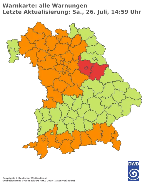 Aktuelle Wetterwarnungen für  Kitzingen