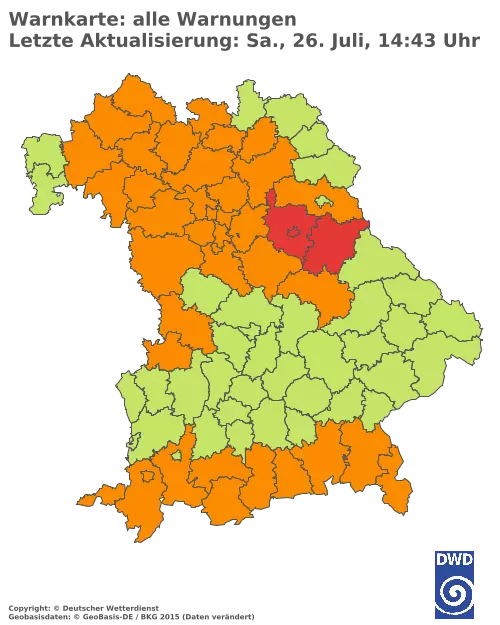 Aktuelle Wetterwarnungen für  Kitzingen