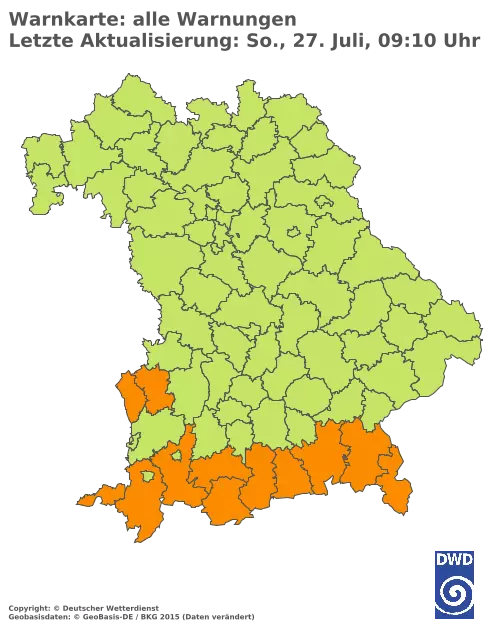 Aktuelle Wetterwarnungen für  Kitzingen