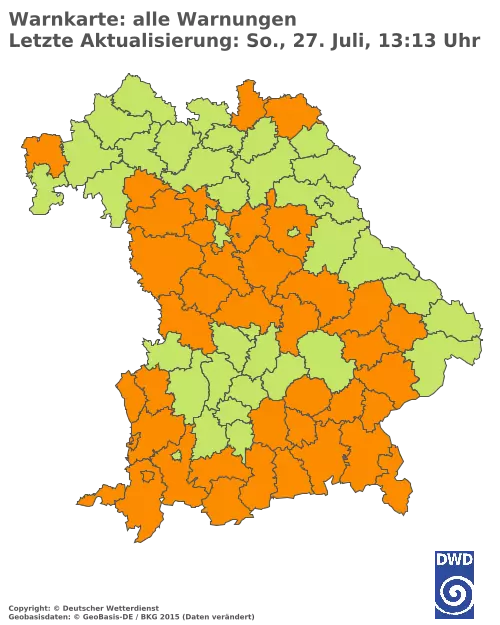 Aktuelle Wetterwarnungen für  Kitzingen