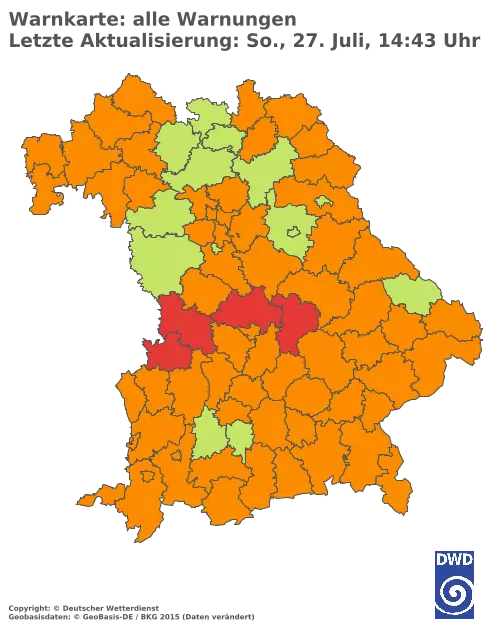 Aktuelle Wetterwarnungen für  Kitzingen