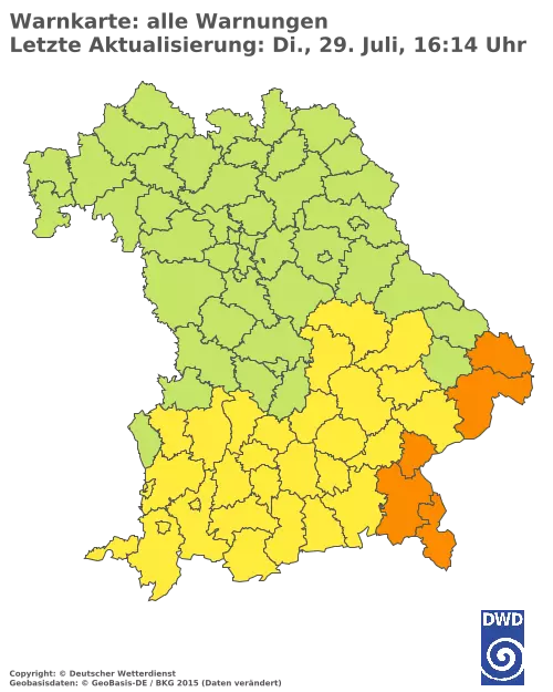 Aktuelle Wetterwarnungen für  Kitzingen