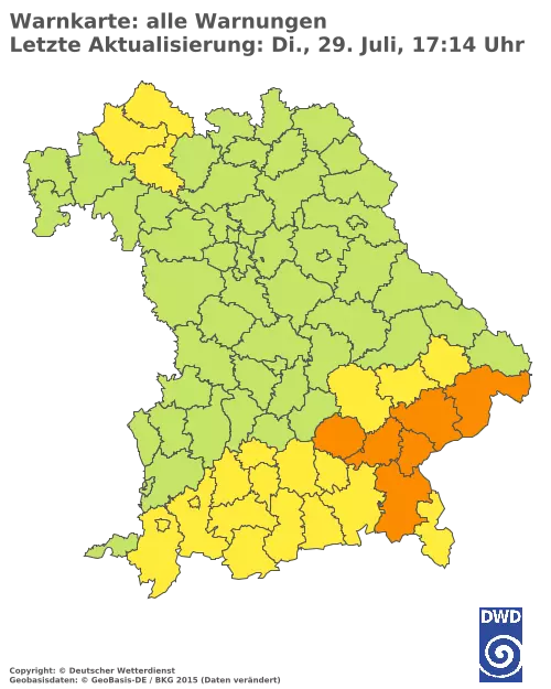 Aktuelle Wetterwarnungen für  Kitzingen