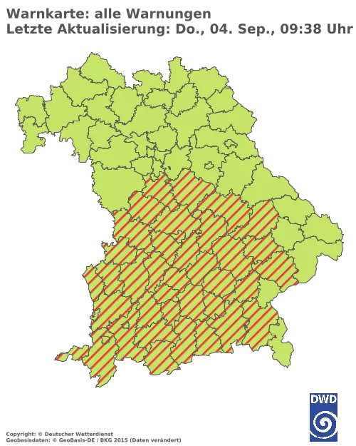 Aktuelle Wetterwarnungen für  Kitzingen