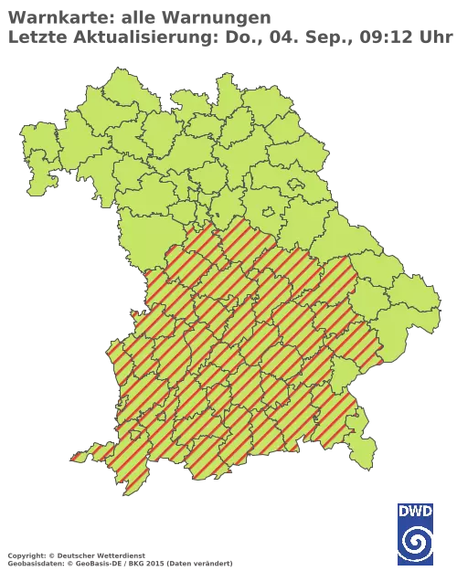 Aktuelle Wetterwarnungen für  Kitzingen