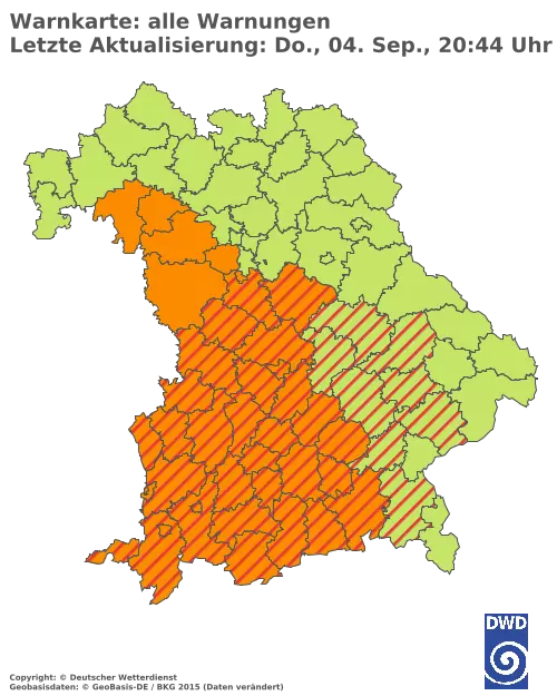 Aktuelle Wetterwarnungen für  Kitzingen