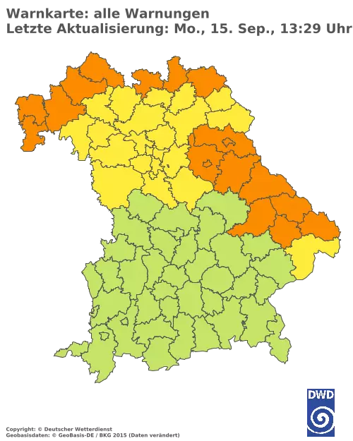 Aktuelle Wetterwarnungen für  Kitzingen