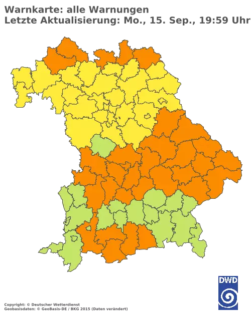 Aktuelle Wetterwarnungen für  Kitzingen