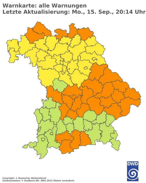 Aktuelle Wetterwarnungen für  Kitzingen
