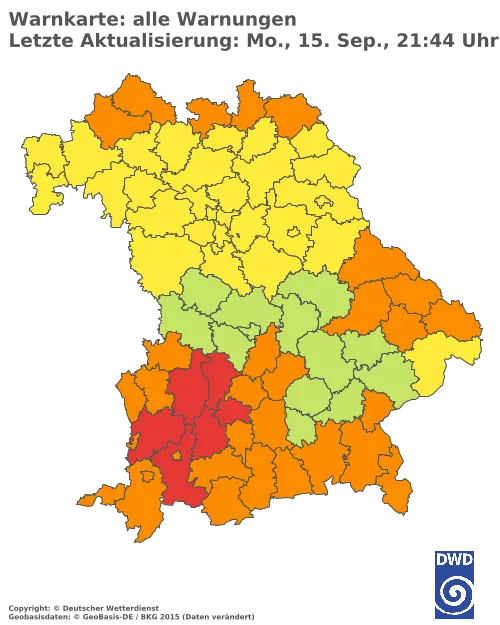 Aktuelle Wetterwarnungen für  Kitzingen