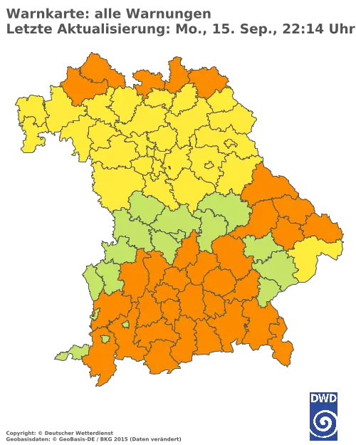 Aktuelle Wetterwarnungen für  Kitzingen
