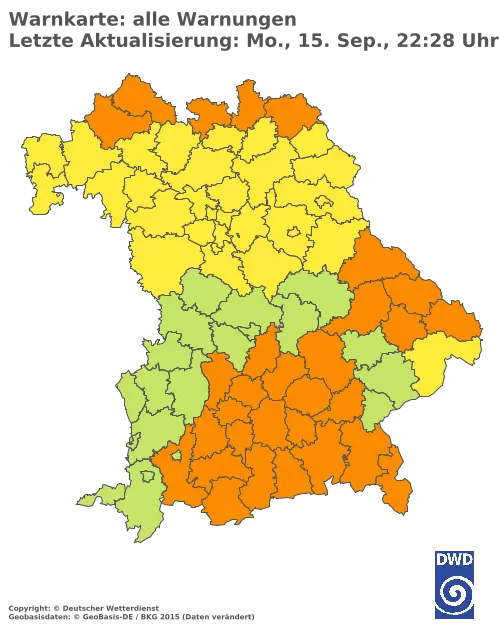 Aktuelle Wetterwarnungen für  Kitzingen