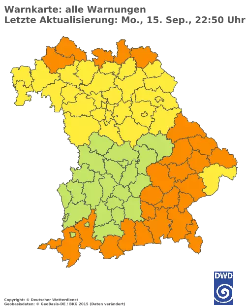 Aktuelle Wetterwarnungen für  Kitzingen