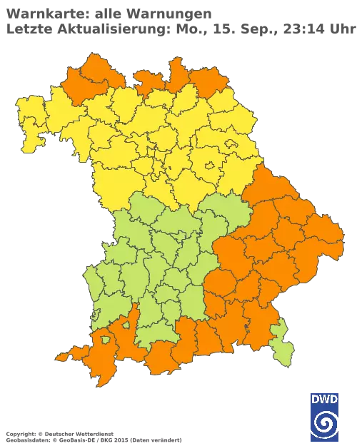Aktuelle Wetterwarnungen für  Kitzingen