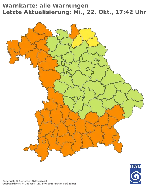 Aktuelle Wetterwarnungen für  Kitzingen