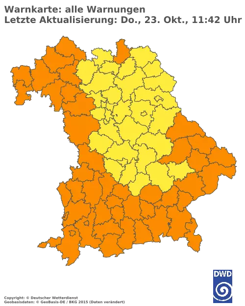 Aktuelle Wetterwarnungen für  Kitzingen