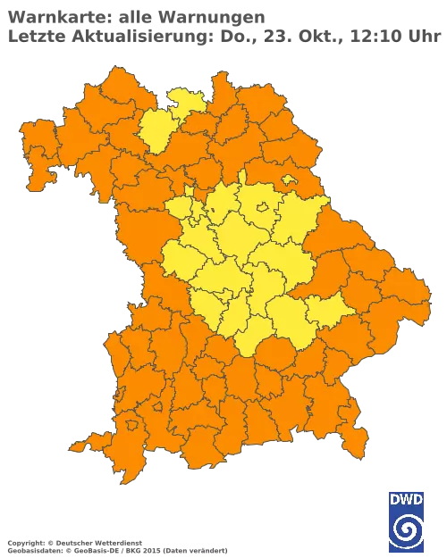 Aktuelle Wetterwarnungen für  Kitzingen