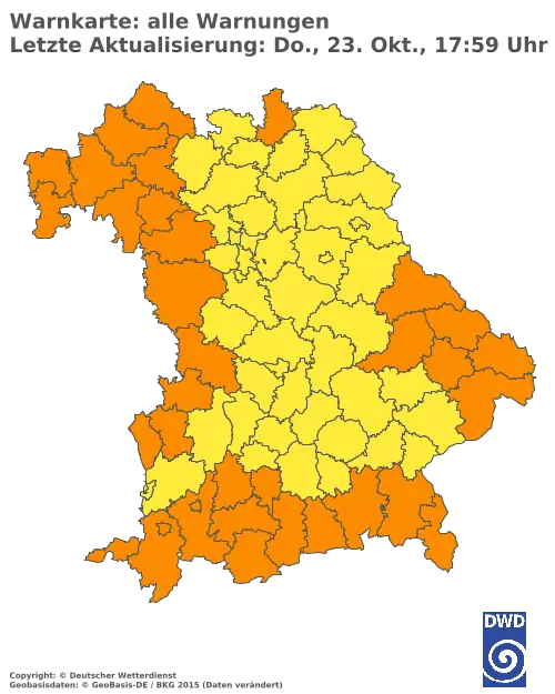 Aktuelle Wetterwarnungen für  Kitzingen