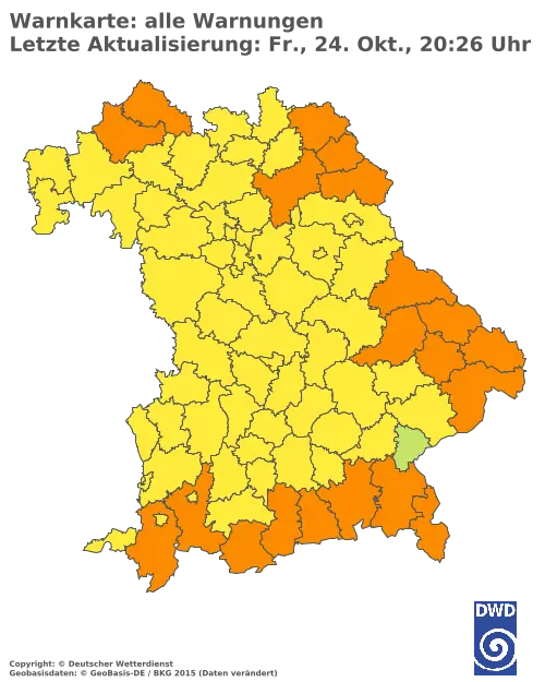 Aktuelle Wetterwarnungen für  Kitzingen