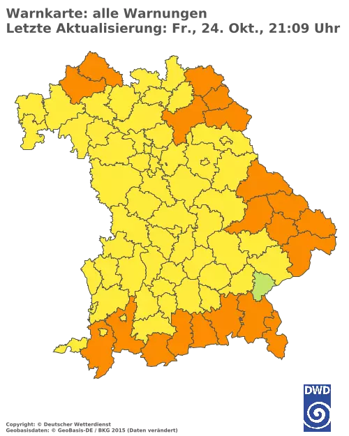 Aktuelle Wetterwarnungen für  Kitzingen