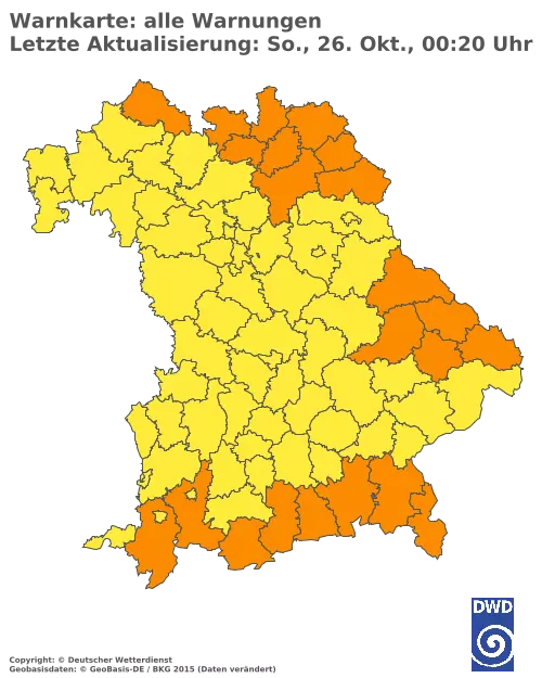 Aktuelle Wetterwarnungen für  Kitzingen