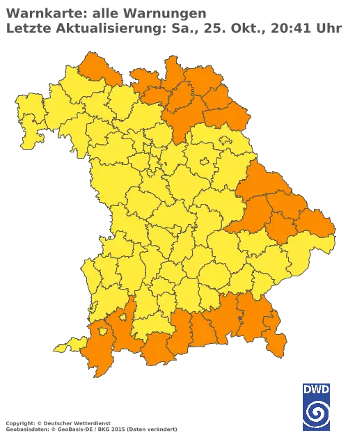 Aktuelle Wetterwarnungen für  Kitzingen