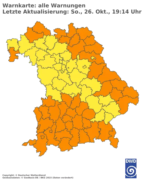 Aktuelle Wetterwarnungen für  Kitzingen