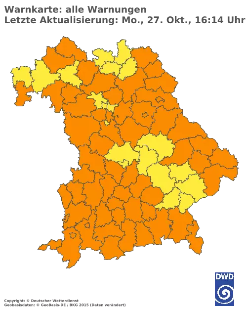Aktuelle Wetterwarnungen für  Kitzingen