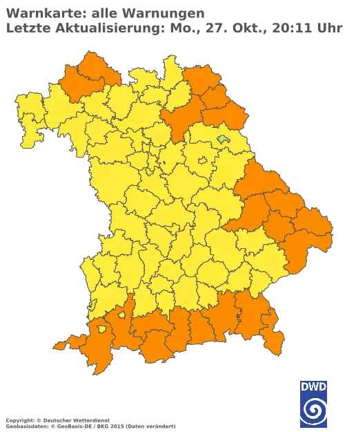 Aktuelle Wetterwarnungen für  Kitzingen