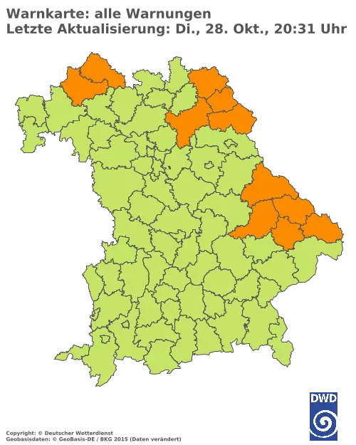 Aktuelle Wetterwarnungen für  Kitzingen