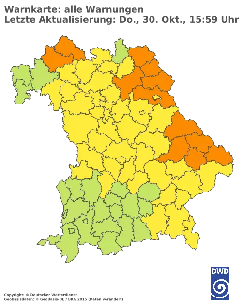 Aktuelle Wetterwarnungen für  Kitzingen