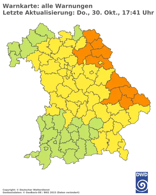 Aktuelle Wetterwarnungen für  Kitzingen